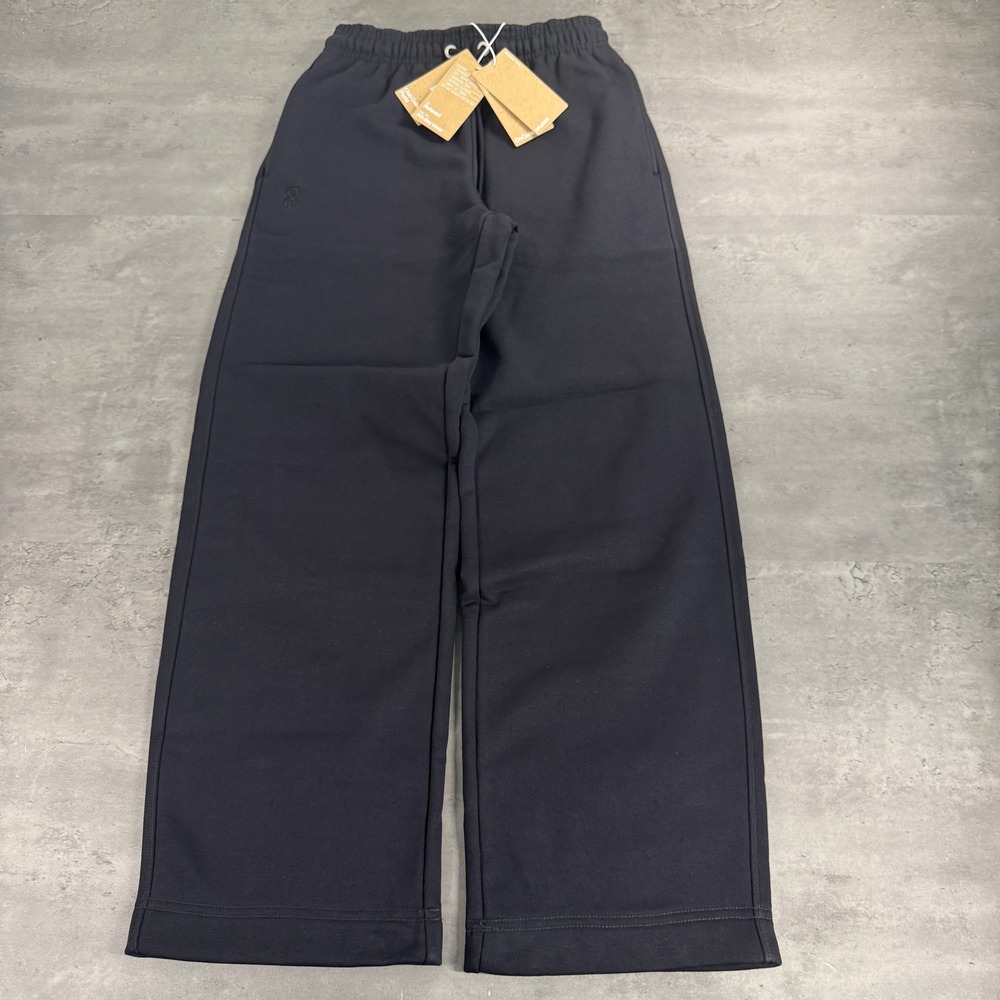 On Cloud Club Collective Sweatpants Women XS Black Wide Leg Organic Cotton Run‎